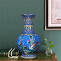 Axyaa Ancient Enamel Flower Bird Vase Collection - Home Desk Decor