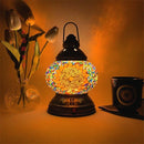 Turkish Mosaic Table Lamp by Axyaa – Rechargeable Handcrafted Night Light