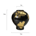 Axyaa Gold Foil Pattern Ceramic Vase - Modern Home Decor Handicrafts