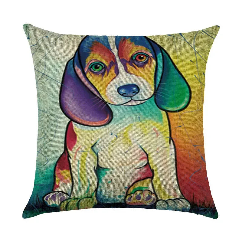 Axyaa Animal Print Pillow Cover: Stylish Sofa & Chair Linen Cushion Cover Art