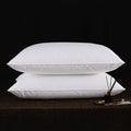 Axyaa Goose Feather Down Pillows - 2 Pack, 100% Cotton, Standard Queen King Sizes