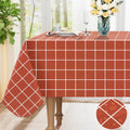 Axyaa Buffalo Flannel Backed Tablecloth: Waterproof, Wipeable, Outdoor, Rectangle Table Cover