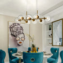 Axyaa Glass Pendant Chandelier for Dining Living Room Kitchen