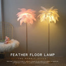 Axyaa Nordic Feather LED Floor Lamp for Living Room, Bedroom, Office - Stylish Home Decor & Night Light