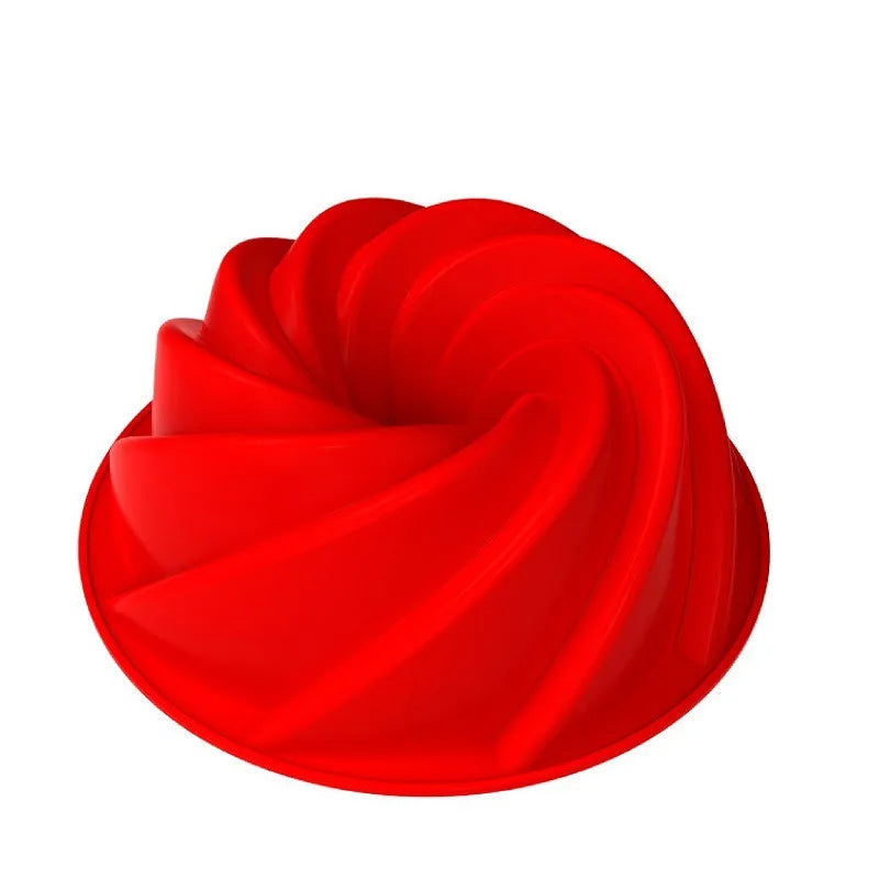 Silicone Spiral Cake Mold by Axyaa: Non-Stick Pan for Sweeties, Jelly, Bread