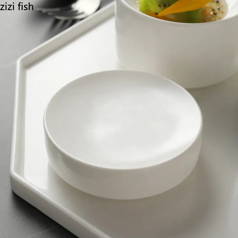 Axya Ceramic Dinner Plate Set - Stylish Tableware for Desserts, Snacks, Sushi, and Pastries