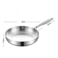 Axyaa 316 Stainless Steel Non-Stick Frying Pan Wok for Gas Stove Induction Pot