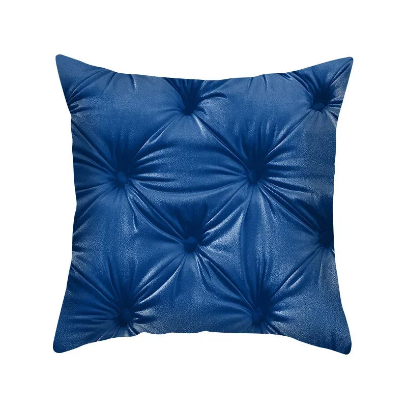 Axyaa Blue Geometry Pillowcase - Decorative Cushion Cover