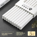 Axyaa Ceramic Chopstick Set with Anti-Slip Properties and Food Grade Flowers