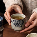 Axya Hand-Painted Ceramic Tea Cup Set for Tea and Wine Tasting