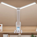 Axyaa Double-headed Clip Table Lamp: Touch Control Dimmable Light for Reading, Bedroom, Study