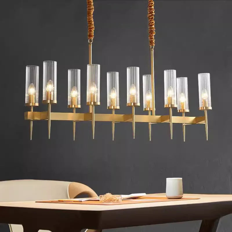 Axyaa Nordic Gold Chandelier: Luxury LED Pendant Lighting Fixture