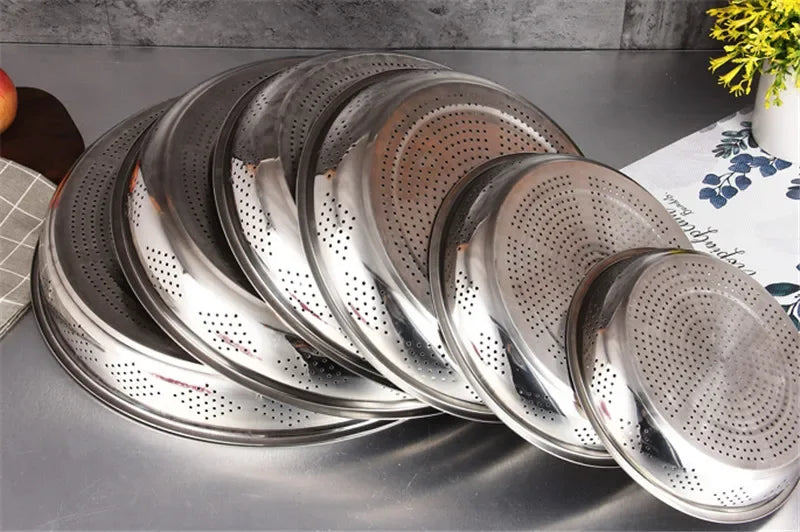 Axya Deep Colander Plate Set for Steaming and Draining - Stainless Steel