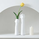 Axyaa Ceramic Vase Figurine White Flowerpot Home Decor