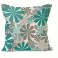 Axyaa Blue Gray Floral Pattern Printing Pillowcase - Fashionable Home Furnishing
