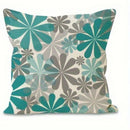 Axyaa Blue Gray Floral Pattern Printing Pillowcase - Fashionable Home Furnishing