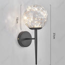 Axyaa LED Glass Sphere Wall Lamp for Bedroom Living Room Dining Room Lighting