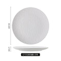 Axyaa Ceramic Steak Plates Stone Pattern Frosted Salad Fruit Plate Set