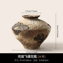 Axyaa Coarse Pottery Vase: New Chinese Wabi Sabi Style Rustic Decor for Home & Living Room