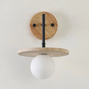 Axyaa Yellow Travertine LED Wall Lamp Nordic Stair Light Fixtures Iron Pull Chain