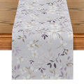 Axyaa Yellow Leaf Plant Table Runner | Chinese Style Floral Table Decor