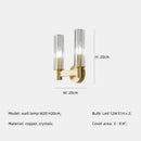 Axyaa Crystal LED Pendant Chandelier - Modern Copper Retro Light Luxury for Home Décor
