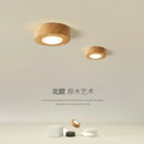 Axyaa Nordic Wooden Ceiling Lamp: Simple LED Lighting for Home Decor