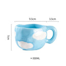 Axyaa Ceramic Mug: Irregular Pattern Coffee Cup for Creative Gifts