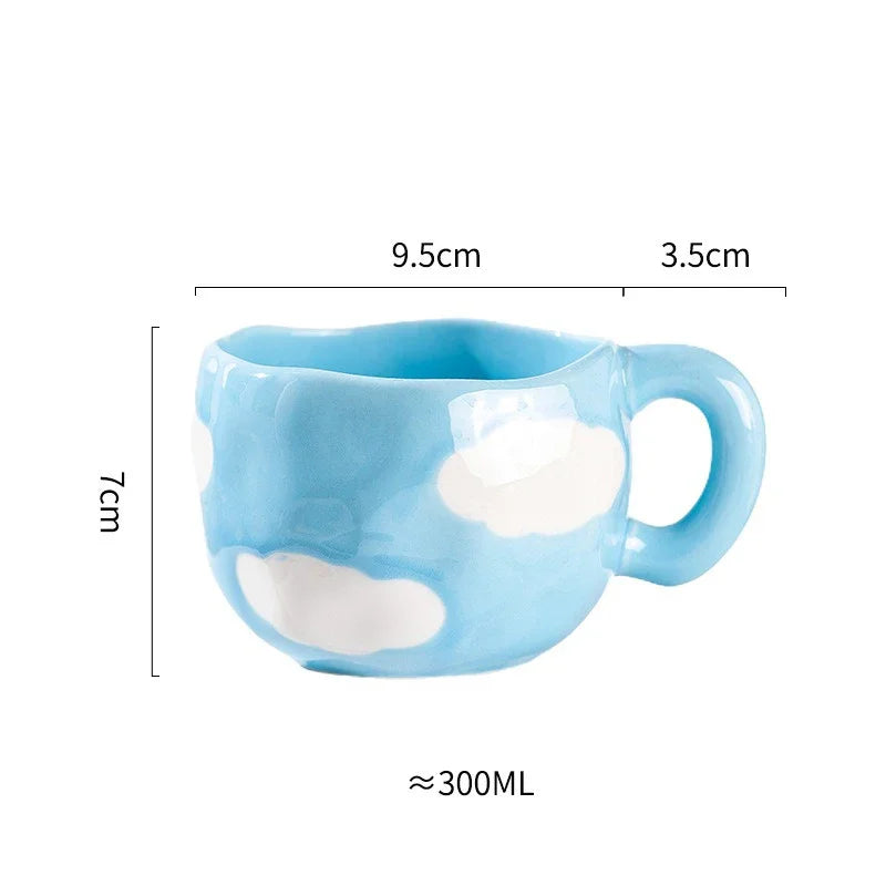 Axyaa Ceramic Mug: Irregular Pattern Coffee Cup for Creative Gifts