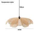 Axyaa Woven Rattan LED Chandelier Pendant Lamp for Home Decor Lighting