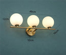 Axyaa Round Glass Wall Lights | Dual & Triple Head for Bedroom, Bathroom