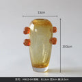 Axyaa Glass Vase Ornament Artistic Flower Vessels - Decorative Hydroponic Flower Arrangement