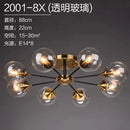 Axyaa Glass LED Chandelier - Modern Nordic Living Room Ceiling Lamp