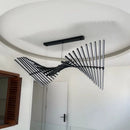 Axyaa Fishbone LED Pendant Light: Modern Nordic Chandelier for Home, Restaurant, and Loft