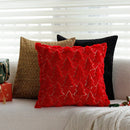 Axyaa Christmas Plush Cushion Cover Red|Green 45x45cm for Home Decoration