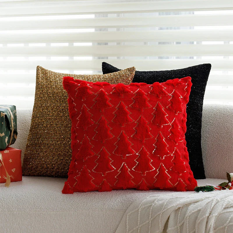 Axyaa Christmas Cushion Cover Set 45x45cm Living Room Sofa Decor