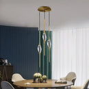 Axyaa LED Crystal Pendant Chandelier Set for Modern Room Decor