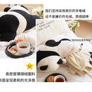 Axyaa 2-in-1 Panda Throw Pillow Blanket: Cozy Flannel & Lambswool for Sofa, Bed, Car