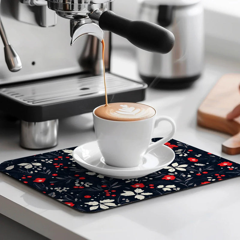 Axyaa Christmas Coffee Table Drain Pad: Absorbent & Anti-Slip Square Mat