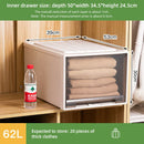 Axyaa Brown Drawer Storage Box for Clothes, Toys, Shoes - Space-Saving Organizer