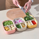 Axyaa 3-Grid Refrigerator Food Storage Box for Kitchen Fresh-keeping