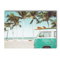 Axyaa Seaside Coconut Tree Canvas Painting: Nordic Beach Wall Art Print