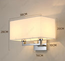 Axyaa LED Fabric Wall Lampshade for Bedroom Bedside Lighting