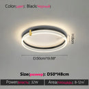 Axyaa LED Ring Ceiling Lamp Modern Creative Design for Living Room Hall Dining Bedroom