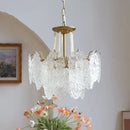 Axyaa Clear Glass LED Chandelier: Modern French Style Luxury Ceiling Fixture