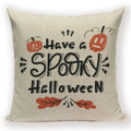 Axyaa Halloween Cushion Cover - Spooky Decorative Pillowcase with Pumpkin, Ghosts & Flying Carpet