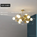 Axyaa Glass LED Designer Chandelier for Living, Dining, and Bedroom - Modern Room Decoration Lighting