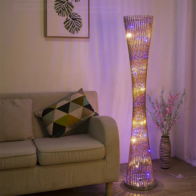 Axya Aluminum Tower Floor Lamp for Living Room Decor