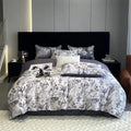 Axyaa 800TC Egyptian Cotton Bedding Set, Vintage Oil Print Style, Luxury Sheets