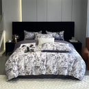 Axyaa 800TC Egyptian Cotton Bedding Set, Vintage Oil Print Style, Luxury Sheets